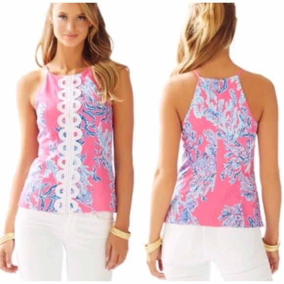 Lilly Pulitzer Tops - Lilly Pulitzer Annabelle Floral-Print Halter Top